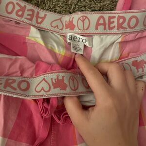 Aero Pink Plaid Women's Pajama Set